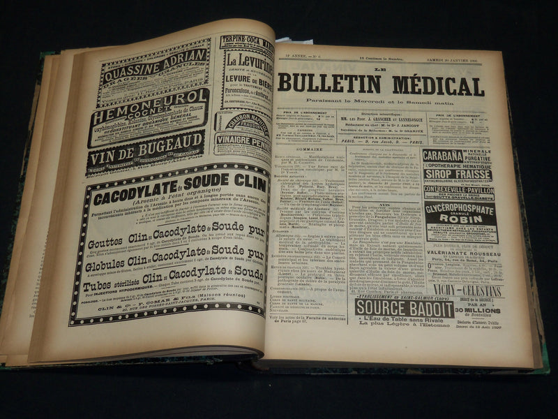 1900 JANUARY-JUNE LA PRESSE MEDICALE JOURNAL FRENCH BOUND VOLUME - KD 5905
