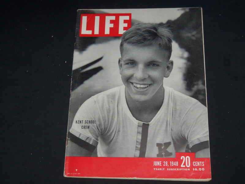 1948 JUNE 28 LIFE MAGAZINE - MEMBER OF KENT SCHOOL CREW - L 607