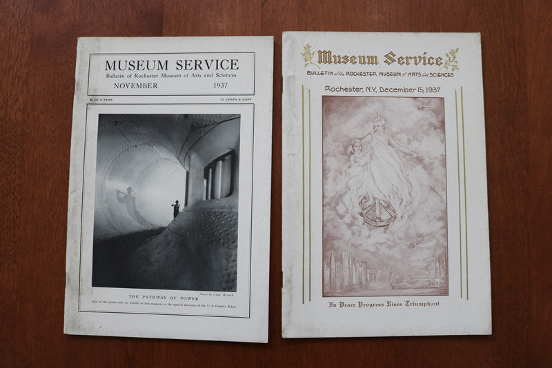 1936-1938 MUSEUM SERVICE ROCHESTER BULLETIN - LOT OF 15 - O 3915