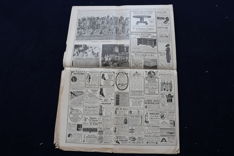 1914 AUGUST 23 NEW YORK TIMES PICTURE SECTION - BELGIAN BATTLE FLAGS - NP 8881