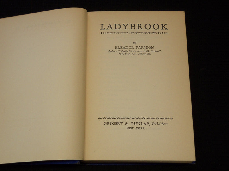 1931 LADYBROOK HARDCOVER BOOK BY ELEANOR FARJEON - KD 7936