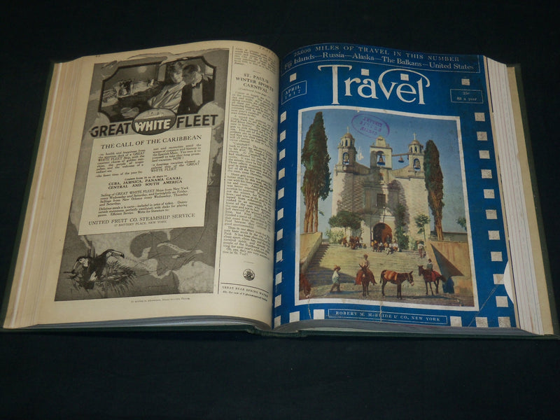 1916 NOV-1917 OCT TRAVEL MAGAZINE BOUND VOLUME - GREAT COVERS - KD 6006