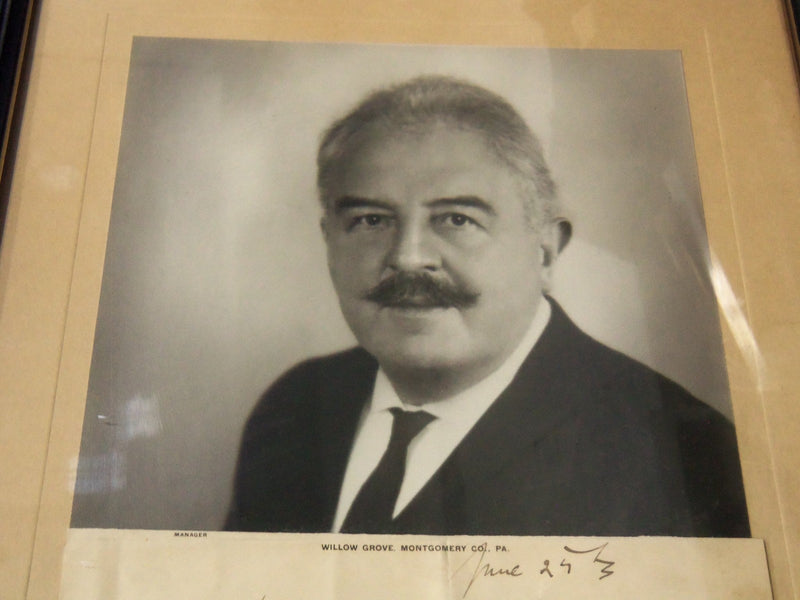 VICTOR HERBERT SIGNED LETTER WITH PHOTO FRAMED - 12 1/2