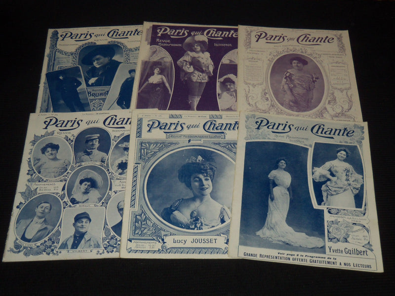1906 PARIS QUI CHANTE REVUE ILLUSTREE MAGAZINE LOT OF 29 ISSUES - O 3442A