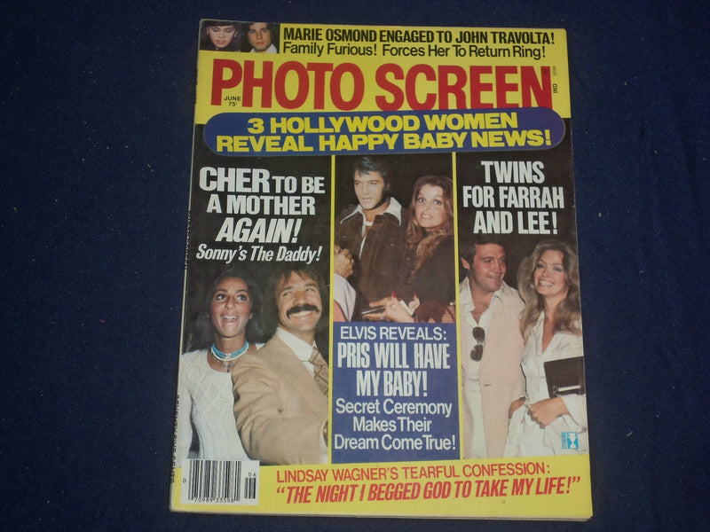 1977 JUNE PHOTO SCREEN MAGAZINE - ELVIS PRESLEY - PHOTOS - ST 5882