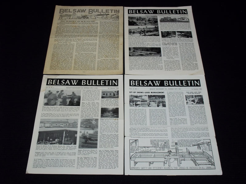 1937-1951 BELSAW MACHINERY CO. BULLETIN LOT OF 9 ISSUES - KANSAS CITY - O 2593B