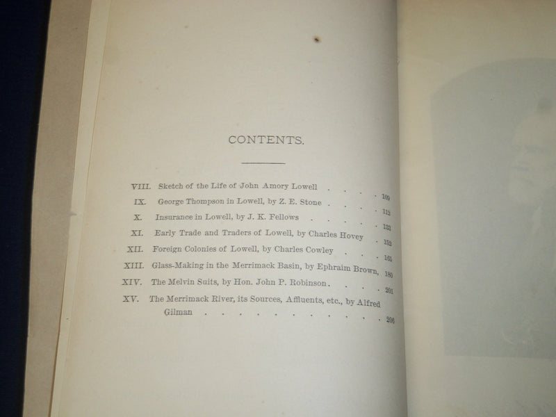 1882 OLD RESIDENTS HISTORICAL ASSN. CONTRIBUTIONS - LOWELL MASSACHUSETTS- J 4425
