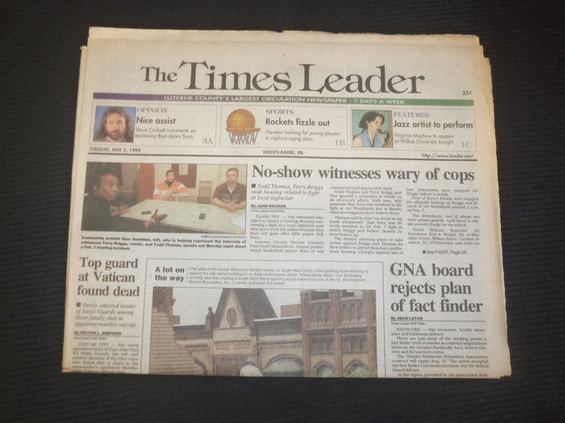 1998 MAY 5 WILKES-BARRE TIMES LEADER - GNA BOARD REJECTS PLAN - NP 7508