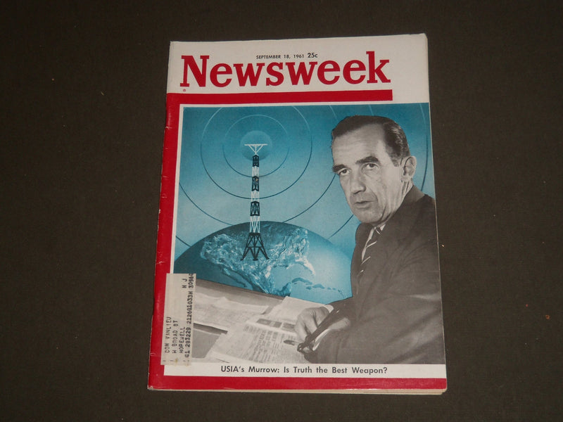 1961 SEPTEMBER 18 NEWSWEEK MAGAZINE - EDWARD R. MURROW- NW 127