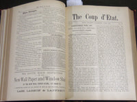 1884-1887 THE COUP D'ETAT KNOX COLLEGE BOUND VOLUME 4/6 - GALESBURG ILL- KD 4412