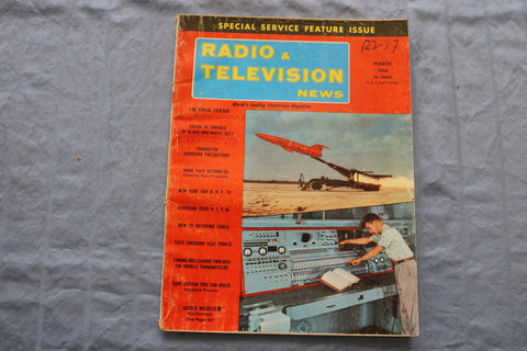 1956 MARCH RADIO & TELEVISION NEWS MAGAZINE - SERVICE FEATURE COVER - ST 1005S