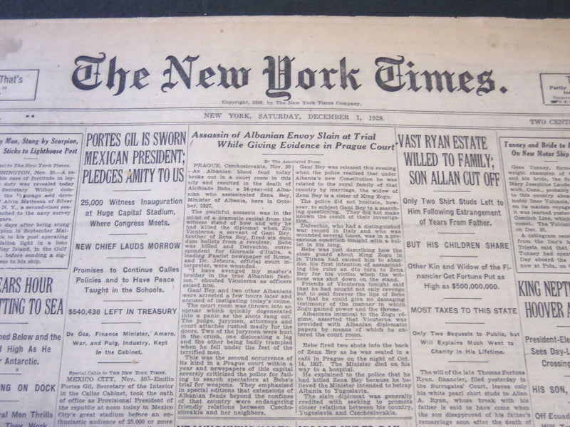 1928 DECEMBER 1 NEW YORK TIMES - M'CABE UNDER BAIL IN ROTHSTEIN CASE - NT 6457