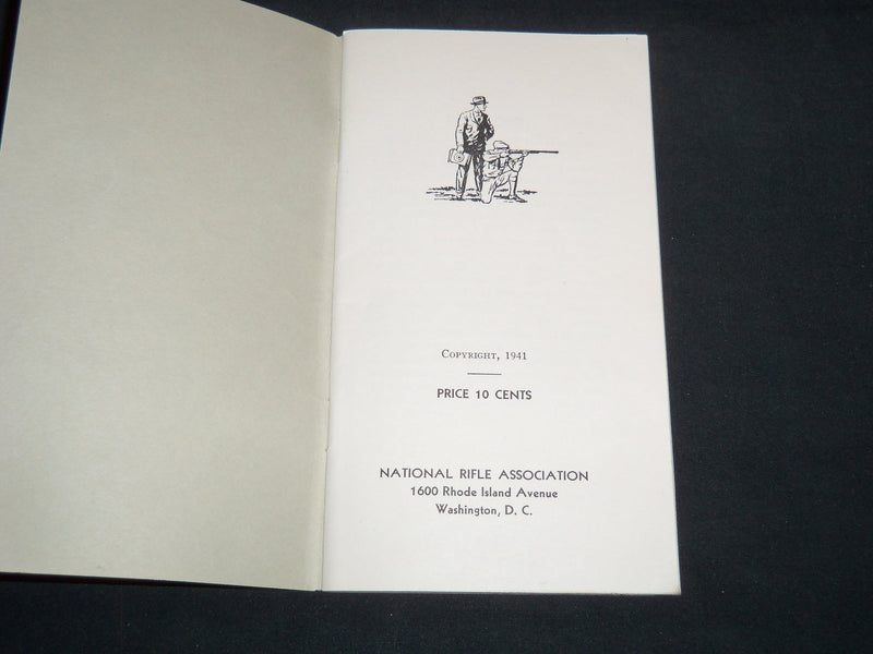 1941 JUNIOR RIFLE HANDBOOK PUBLISHED BY NATIONAL RIFLE ASSOCIATION - J 8653