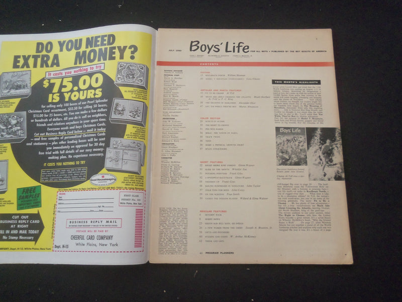 1963 JULY BOYS' LIFE MAGAZINE - ILLUSTRATED KIDS AROUND THE WORLD - ST 3770S