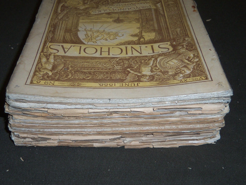 1888 ST. NICHOLAS MONTHLY MAGAZINE LOT OF 11 ISSUES - NICE ILLUS & ADS - WR 1074