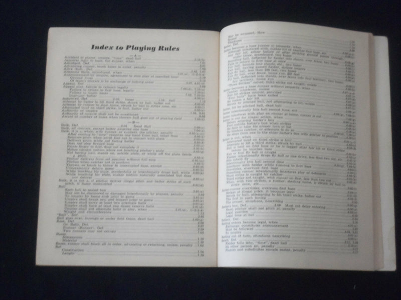 1950 OFFICAL BASEBALL RULES - SPORTING NEWS - J 6487