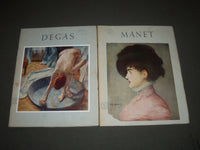 1952-1953 MANET & DEGAS ABRAMS ART BOOK LOT OF 2 - NICE PRINTS - KD 4375