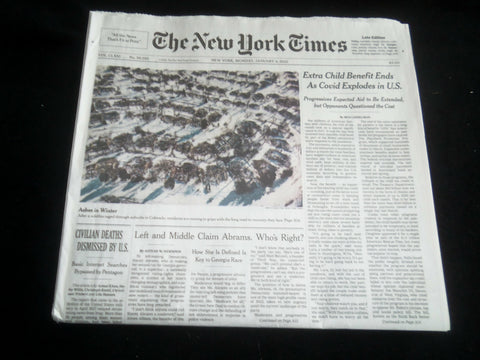 2022 JANUARY 3 NEW YORK TIMES - EXTRA CHILD BENEFIT ENDS AS VIRUS EXPLODES IN US