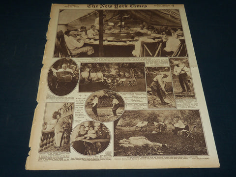 1921 JULY 24 NEW YORK TIMES PICTURE SECTION NO. 4 & 5 - YACHT ACUSHLA - NT 8940