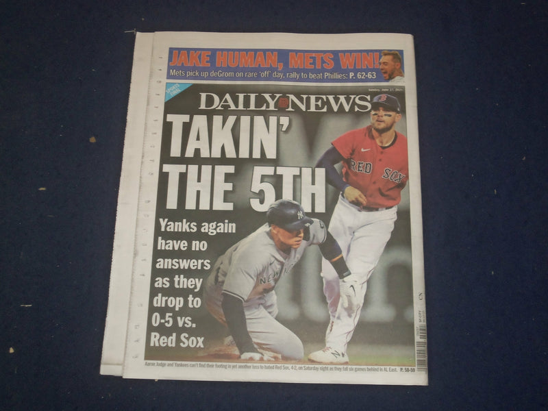 2021 JUNE 27 NEW YORK DAILY NEWS NEWSPAPER -NYC 300 WORK SITES SHUT DOWN, SAFETY