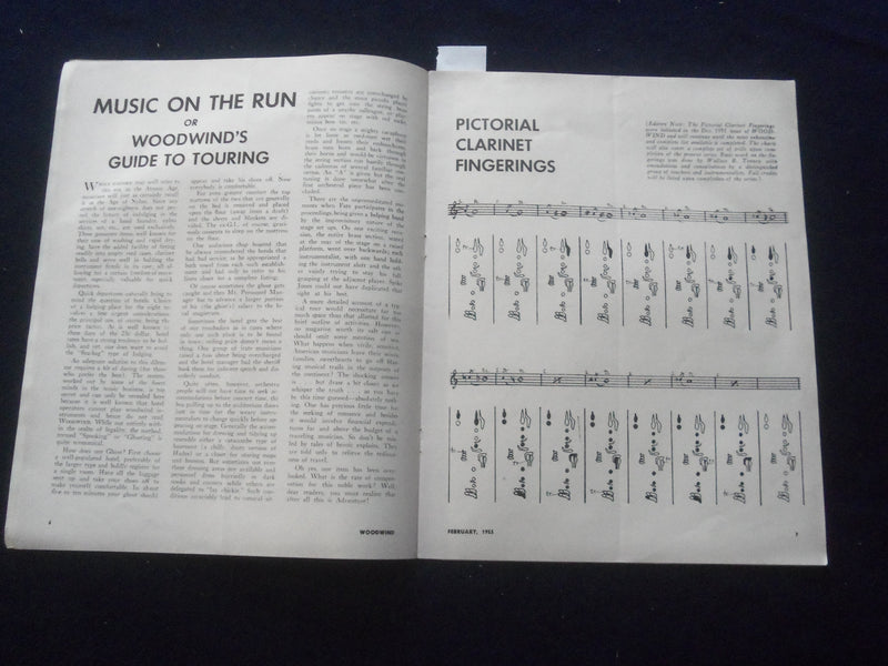 1953 FEBRUARY WOODWIND MAGAZINE - J 8404