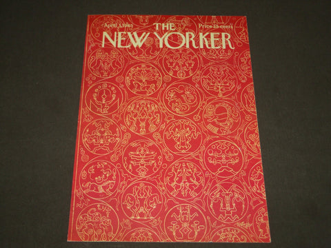 1965 APRIL 3 NEW YORKER MAGAZINE FRONT COVER ONLY - GREAT ART FOR FRAMING