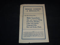 1903 A. BUSHNELL TELEGRAPH POLES & OAK LUMBER PRICE LIST - J 9153