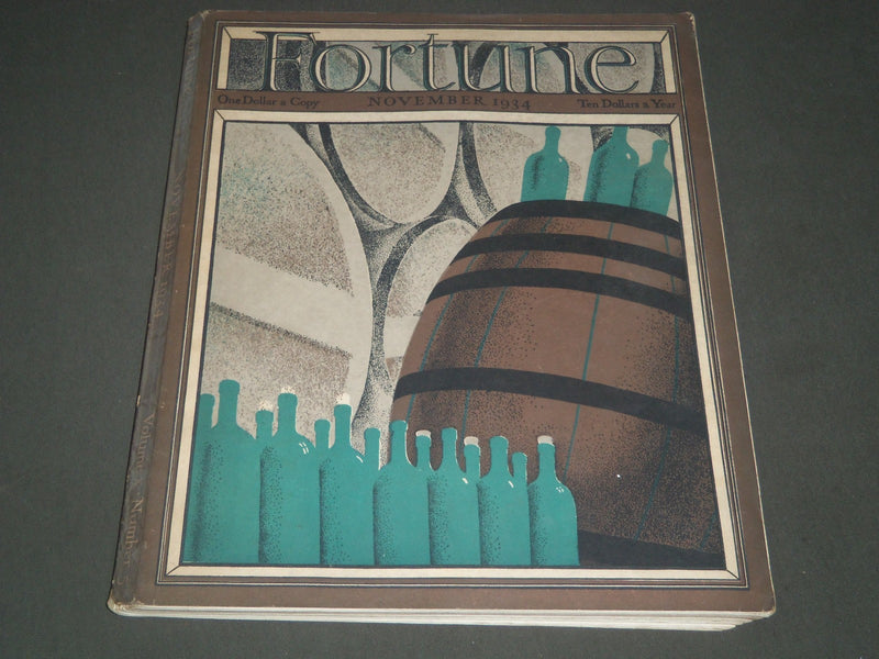 1934 NOVEMBER FORTUNE MAGAZINE - GREAT COVER & ADS - F 57