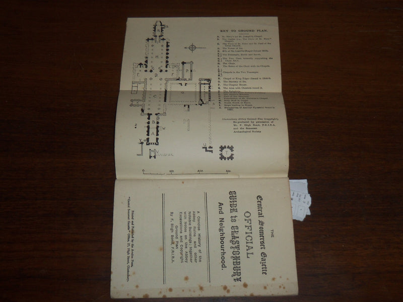 1900'S CENTRAL SOMERSET GAZETTE GUIDE TO GLASTONBURY - ABBEY EXCAVATIONS- K 1229