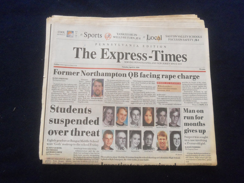 1999 APR 24 THE EXPRESS-TIMES NEWSPAPER -EASTON, PA-BANGOR HS STUDENTS - NP 6127