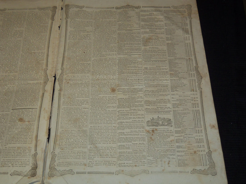 1852 OCTOBER 30 BOSTON CULTIVATOR NEWSPAPER - DANIEL WEBSTER DEATH - NP 4502B