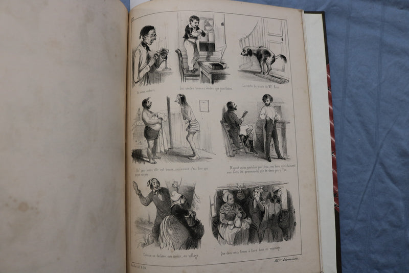 1800'S FOLIES LITH, PAR CHAM & EMMY HARDCOVER BOOK -PARIS - KD 9584
