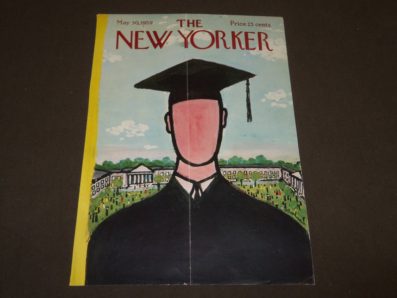 1959 MAY 30 NEW YORKER MAGAZINE FRONT COVER ONLY - GREAT ART FOR FRAMING