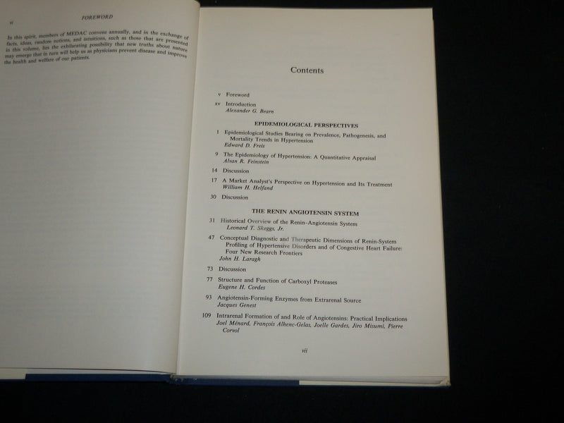 1984 HYPERTENSION AND THE ANGIOTENSIN SYSTEM HARDCOVER BOOK - KD 7156