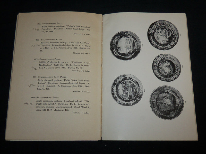 1913 MRS. CLARISSA W. SAMSON COLLECTION HISTORICAL CHINA CATALOGUE - J 6817