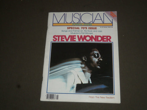1980 JANUARY MUSICIAN MAGAZINE - STEVIE WONDER COVER - SP 7808