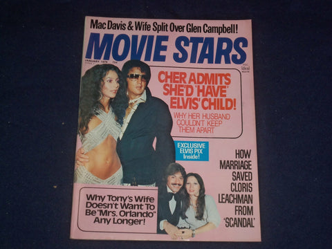 1976 JANUARY MOVIE STARS MAGAZINE - ELVIS PRESLEY - PHOTOS & STORIES- ST 6244
