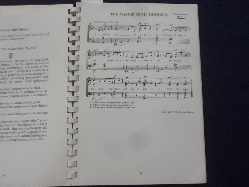 1967 SAY AND SING YOUR WAY TO SUCCESSFUL LIVING - INSCRIBED BY CARMEN - J 9797