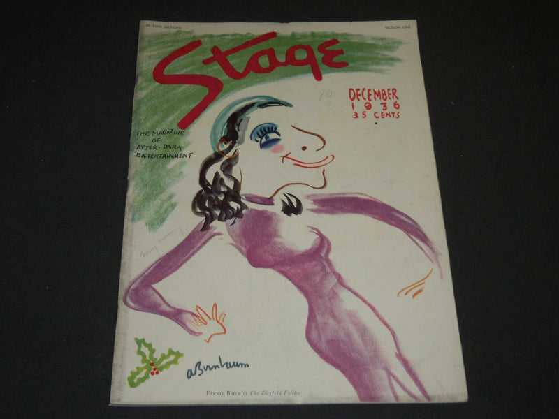 1936 DECEMBER THE STAGE MAGAZINE - FANNIE BRICE - GREAT PHOTOS & ADS - ST 70