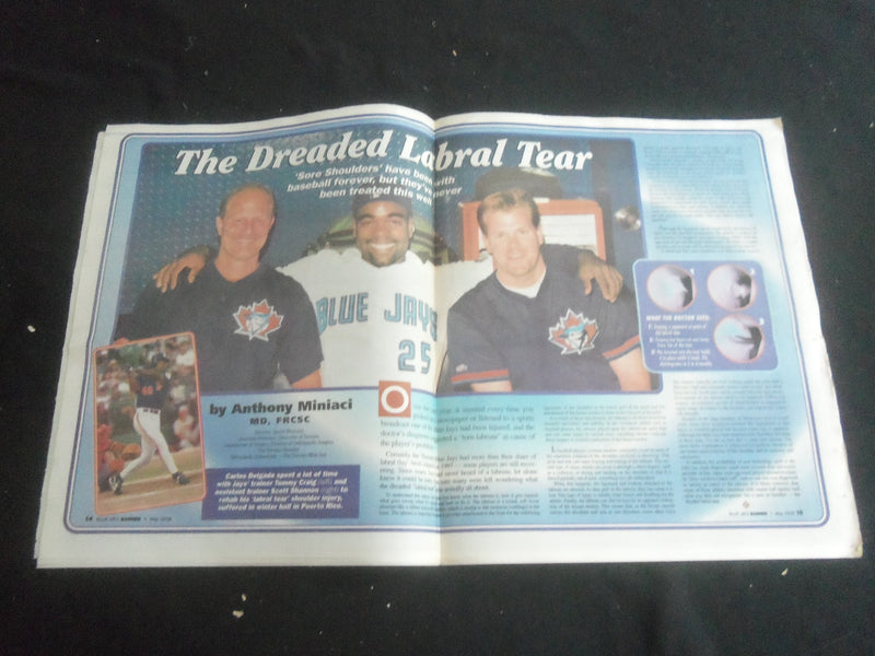 1998 APRIL-MAY BLUE JAYS BANNER NEWSPAPER - JOSE CANSECO BLASTS HI-LITE -NP 5867