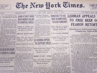 1933 APRIL 3 NEW YORK TIMES - LAGUARDIA OFFERS TO SUPPORT M'KEE - NT 5207