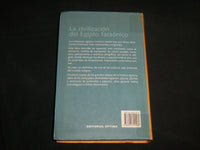 2000 LA CIVILIZACION DEL EGIPTO FARAONICO SOFTCOVER BOOK - SPANISH - KD 6953