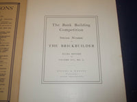 1907 FEBRUARY THE BRICKBUILDER MAGAZINE - THE BANK COMPLETION NUMBER - ST 528Q