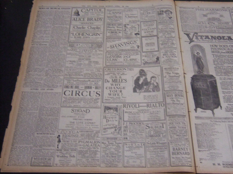 1920 APR 25 NY TIMES DRAMA SECTION - EVERY BIG RAILROAD'S PRESIDENT - NT 7069