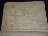 1863 WARREN'S A SYSTEM OF PHYSICAL GEOGRAPHY BOOK - COLOR MAPS - KD 2951E
