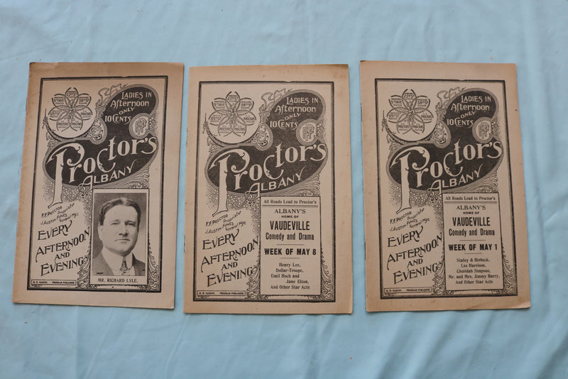 1904-1907 PROCTOR'S ALBANY THEATRE PROGRAMS - LOT OF 37 - O 3721