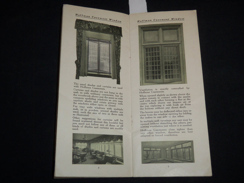 1920'S HOFFMAN CASEMENT WINDOW CATALOG - COMPLETE VENTILATION - J 9152