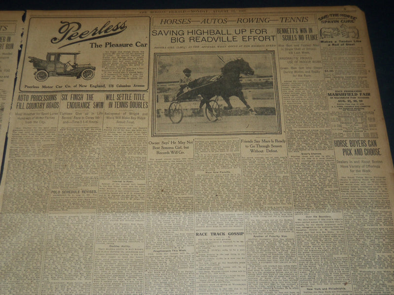 1907 AUGUST 12 THE BOSTON HERALD - OIL TRUSTS EXTORTS 94 RAILROADS - BH 224