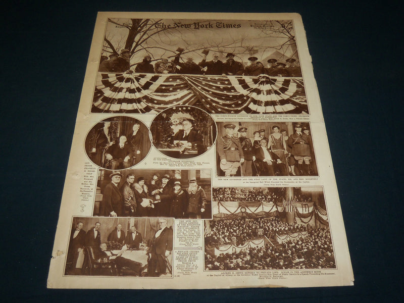 1929 JANUARY 6 NEW YORK TIMES ROTO PICTURE SECTION - GOVERNOR ROOSEVELT- NT 9394