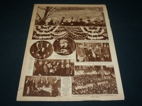 1929 JANUARY 6 NEW YORK TIMES ROTO PICTURE SECTION - GOVERNOR ROOSEVELT- NT 9394